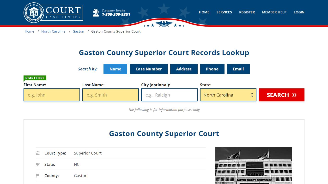 Gaston County Superior Court Records Lookup - CourtCaseFinder.com